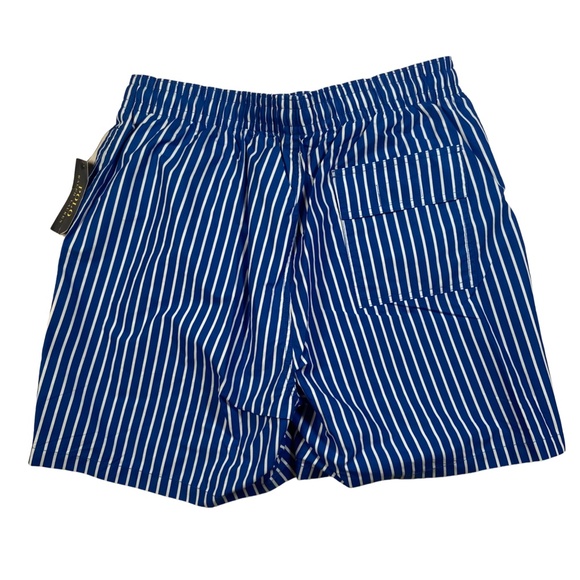 Polo Ralph Lauren Men's Swim Shorts Striped Blue White Lined Pockets NWT Size L - Picture 2 of 5